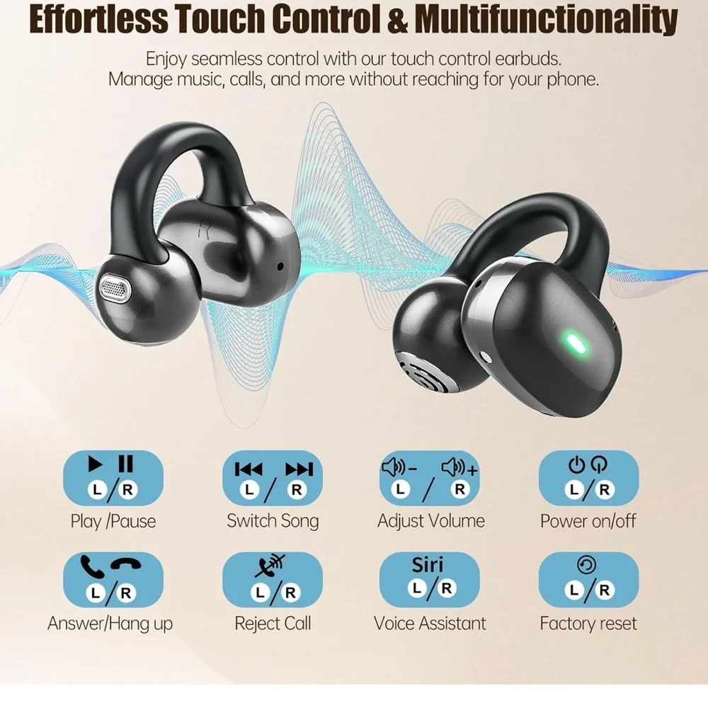 Wireless Earbuds with Charging Case - Black